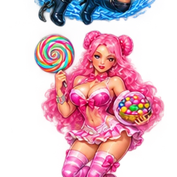 Candy girl with a lollipop