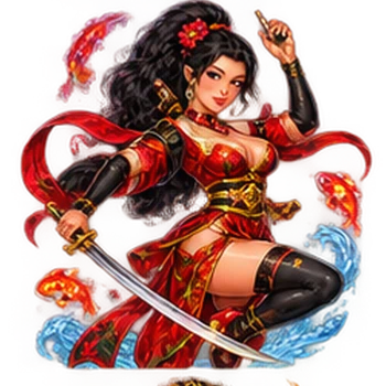Warrior girl with a sword