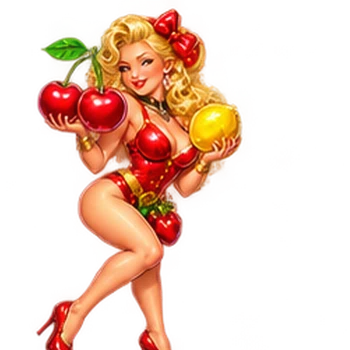 Pin-up girl with cherries
