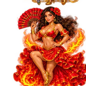 Fire dancer with chilli peppers