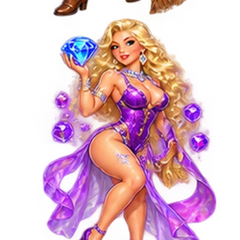 Diva with gems and jewels